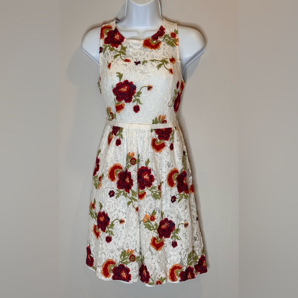 Altar'd State White Floral Lace Dress